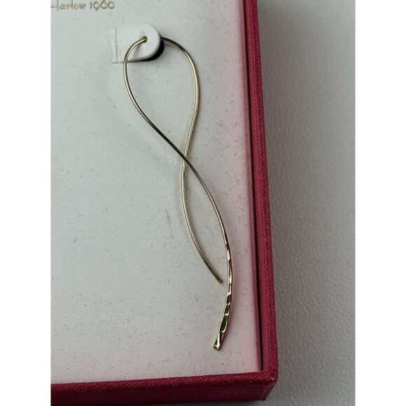 House of Harlow 1960 Gold Tone Threader Pierced Earrings in Box - Picture 7 of 8